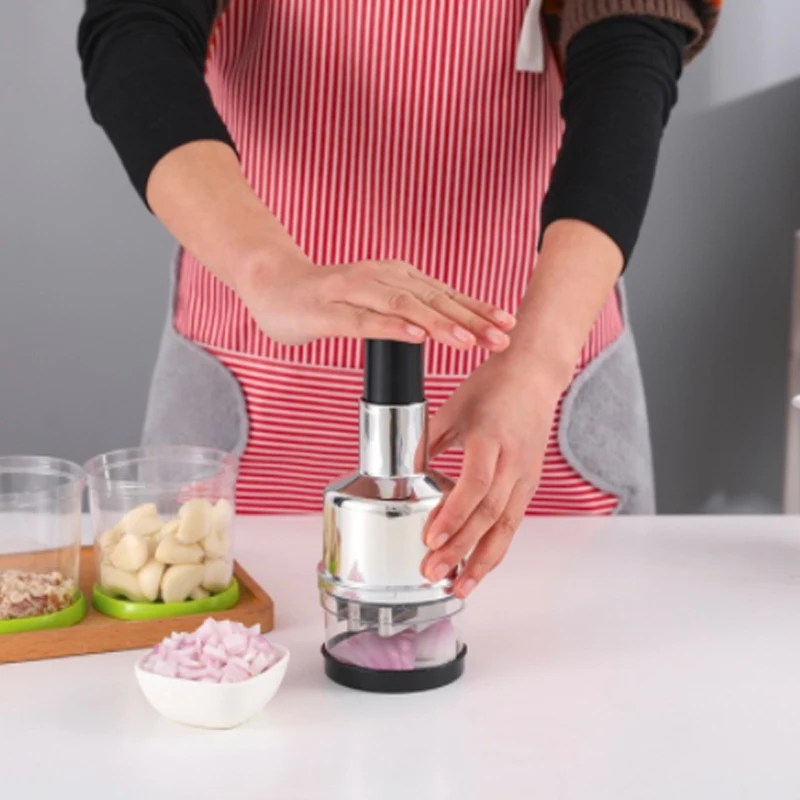 Multifunctional creative hand press cut onion carrot household kitchen garlic masher