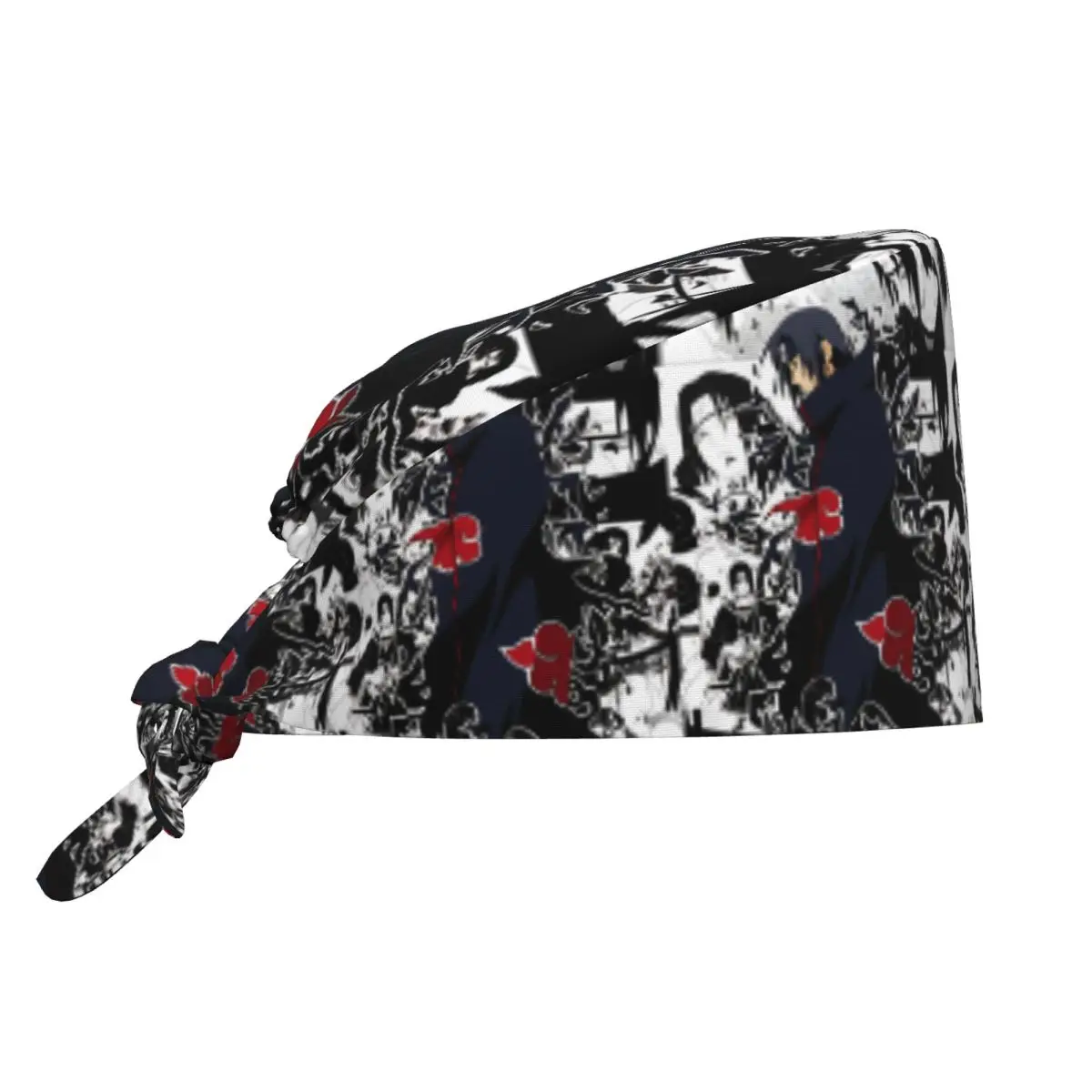 N-Narutoes Uchihas Sasukes Scrubs Cap Surgical Hats Women Action Combat Manga Film Operating Room Cap Nursing Cap Lab Works Hat