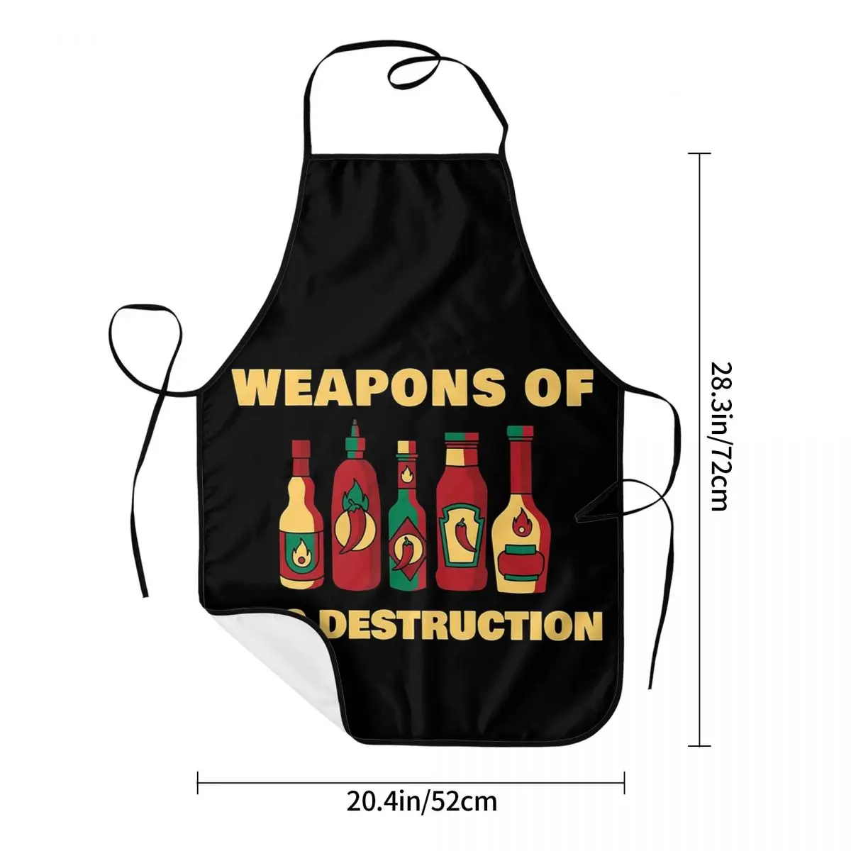 Chili Head Hot Sauce Weapons Of Ass Destruction Aprons Chef Cooking Baking Tablier Waterproof Bib Kitchen Cleaning Pinafore Men