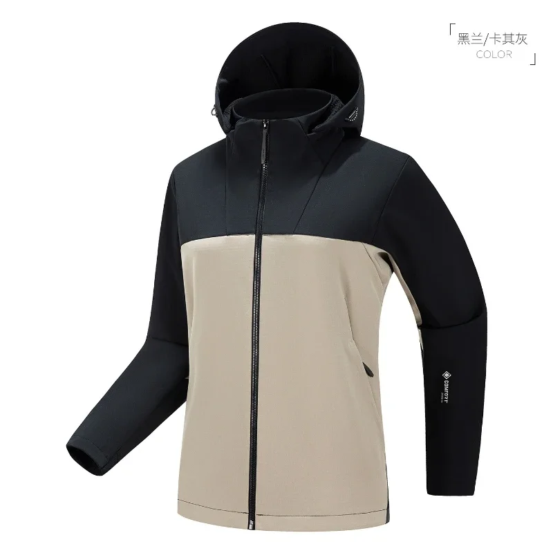 

Trendy Men's Jacket Fashionable Casual Soft Shell Jacket with Hood Outdoor Top for Mountain Climbing Cycling Traveling Camping
