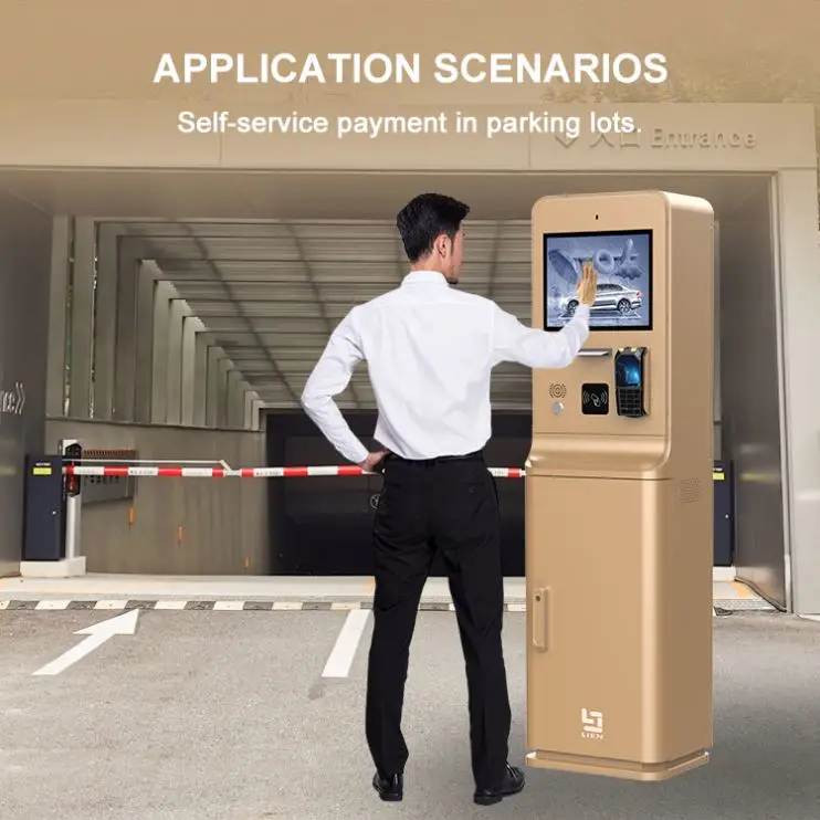 Parking Payment Machine Automatic Parking Barrier Gate License Plate Recognition Parking Ticket Payment Kiosk