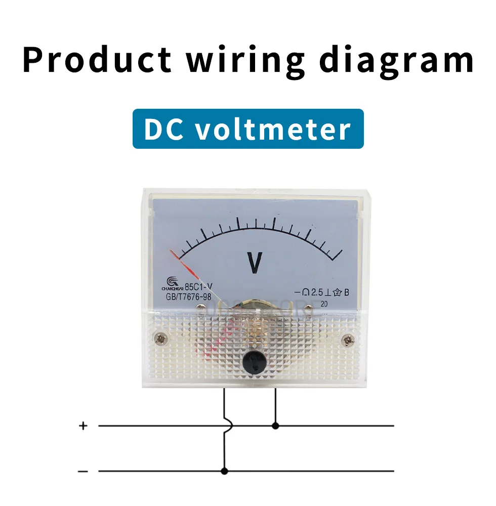 85C1 -V 1V 2V 3V 5V 10V 15V 20V 30V 50V 75V 100V 300V 400V 500VDC pointer voltmeter  meter Plate table  85C1-V series