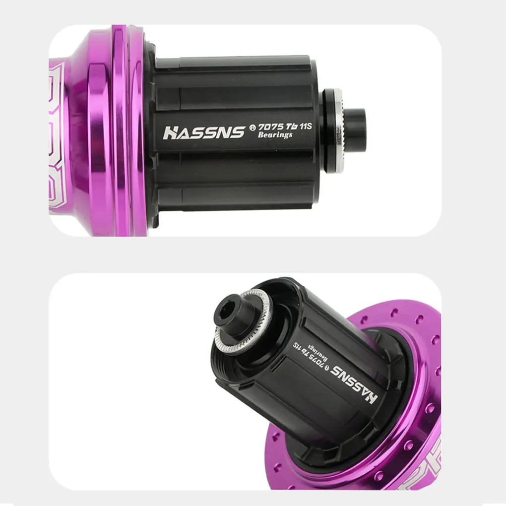 2pcs/set Lightweight And Wear-resistant Bicycles Hub For Enhanced Durability Resistance Overcome Purple