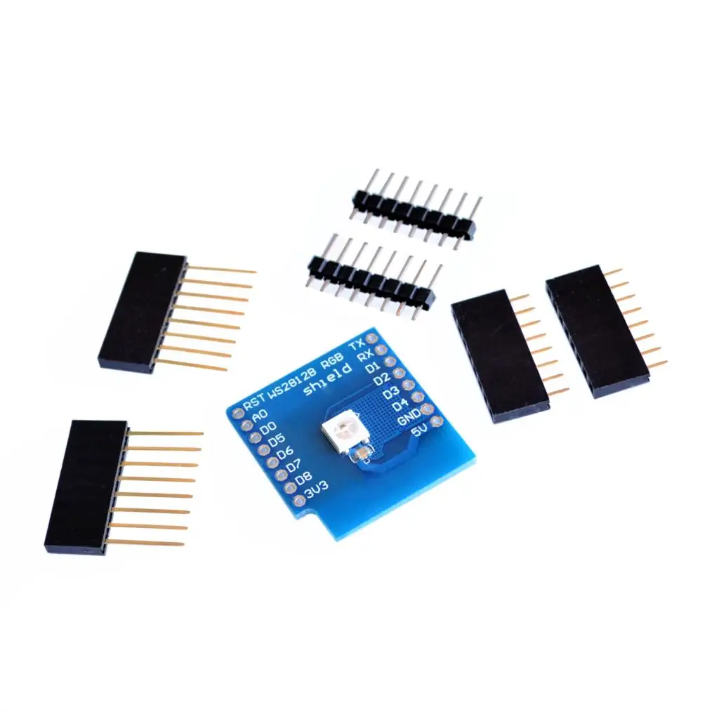 Esp8266 For WeMos D1 Module WS2812B RGB Shield For WeMos D1 Mini ESP8266 Module Board Wiht Pins Esp8266