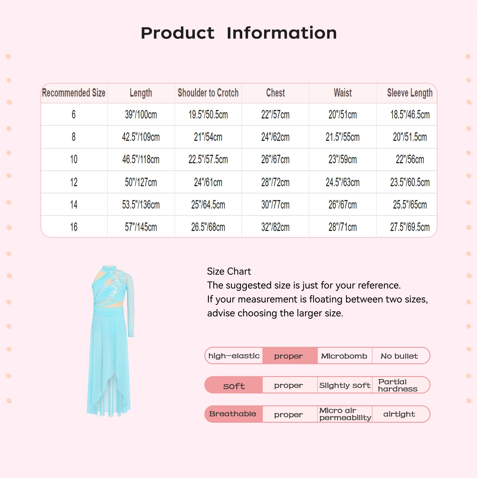 Kids Girls Side Split Asymmetrical Hem Ruched Mesh Dress Applique Lyrical Dance Dresses Figure Skating Dance Performance Costume