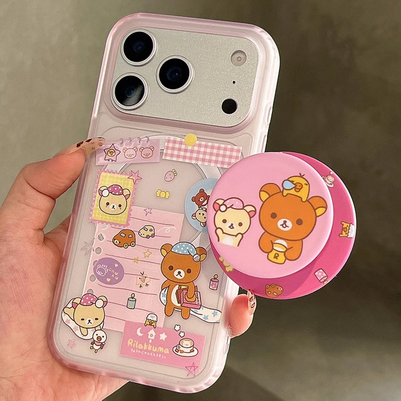 Cute Cartoon Pajamas Rilakkuma Semi Transparent Magnetic Phone Case For iPhone 17 Air 16 15 14 13 12 11 Pro Max Plus Y2K Cover - AliExpress 202192403 Cute Cartoon Pajamas Rilakkuma Semi Transparent Magnetic Phone Case For iPhone 17 Air 16 15 14 13 12 11 Pro Max Plus Y2K Cover - AliExpress 202192403