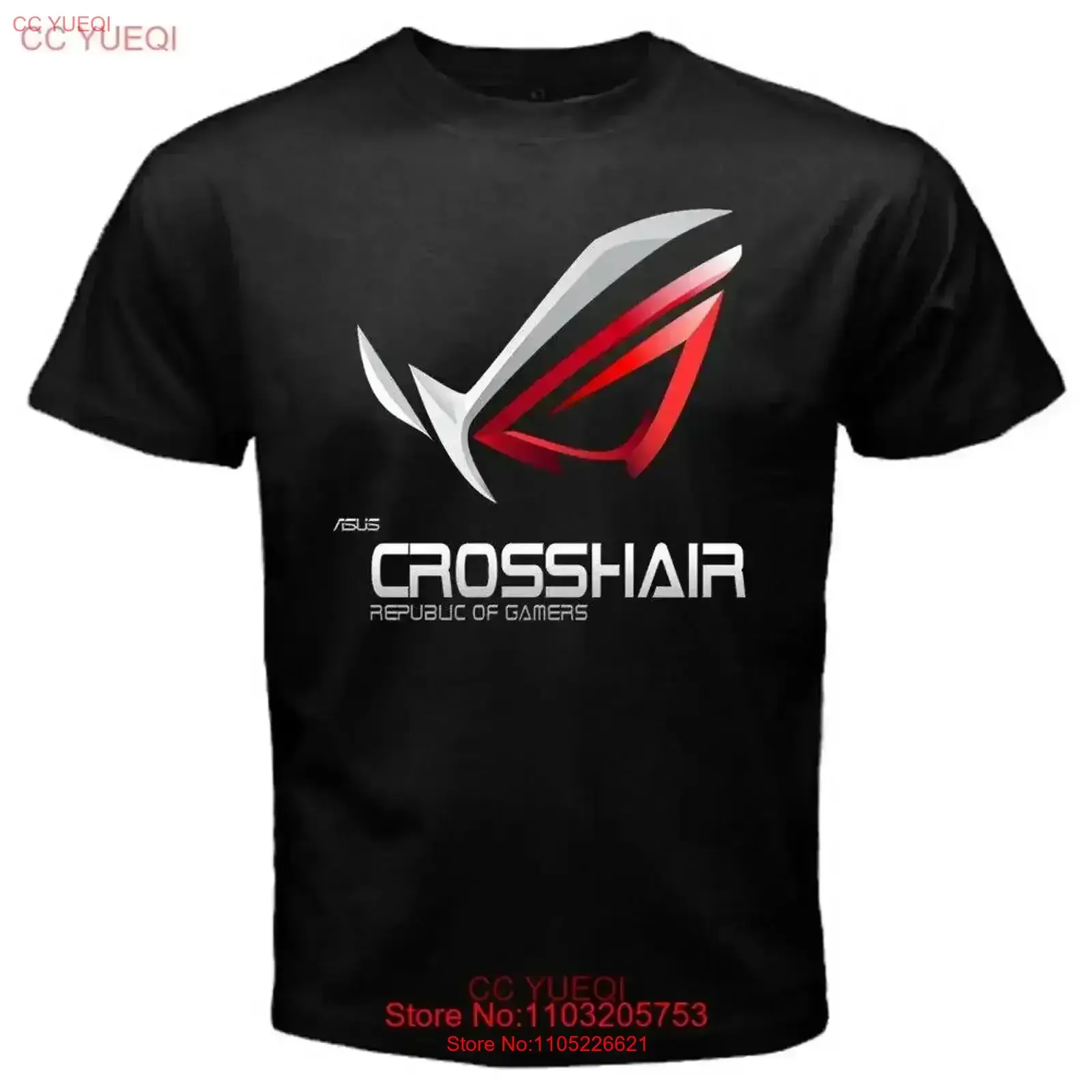 ASUS Crosshair R O G Men's Black T Shirt Size S to 5XL vintage Washed fashion Casual Slightly designer clothes vintage Washed