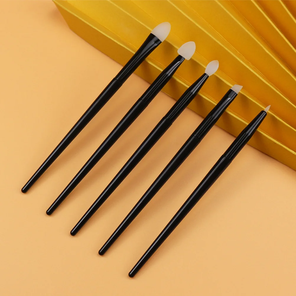 

1 set 1 Set Of Makeup Brush Set Silicone Lip Eyebrow Applicator For Eyeshadow Blush Powder Women Makeup Supplies Travel Portable