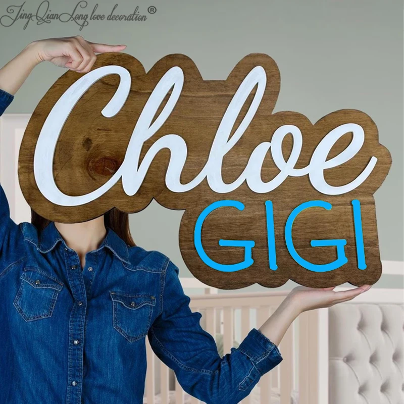 

Custom Wood Name Sign, Name Sign, Personalized Girl Name Sign, Baby Shower Gift, Layered Name Sign, Large Wood Name Sign