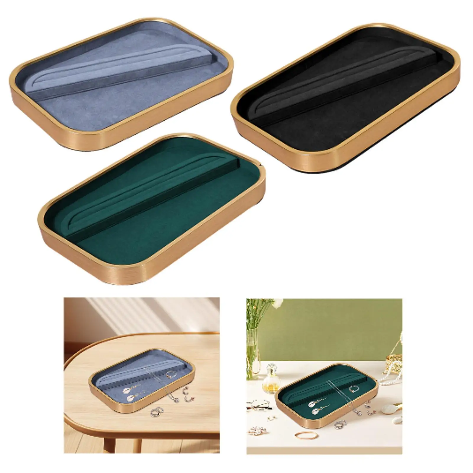 Jewelry Display Tray Props Portable Multifunction Jewelry Holder Jewelry Storage for Home Showcase Countertop Drawer Earring