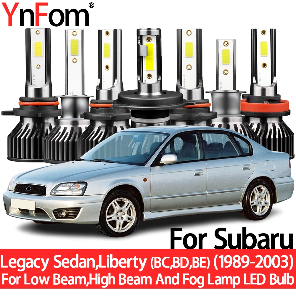 

YnFom For Subaru Legacy Sedan,Liberty (BC,BD,BE) 1989-2003 Special LED Headlight Bulbs Kit For Low Beam,High Beam,Fog Lamp