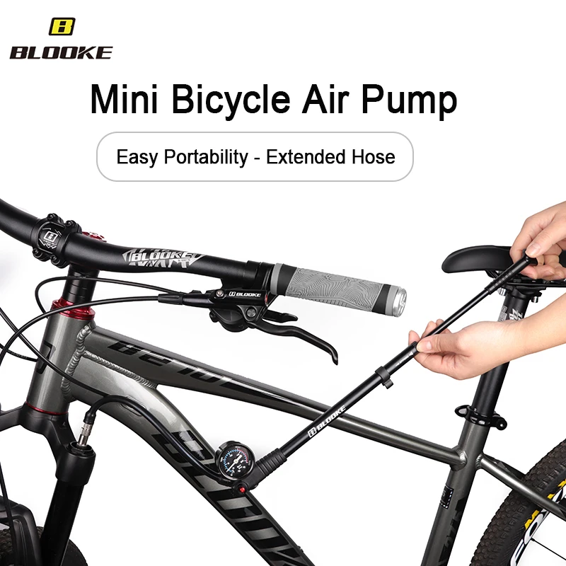 BLOOKE Portable 300PSI High-pressure Air Pump With Gauge Suitable For Bicycle Rear Shock Or Fork Suspension Or Tire