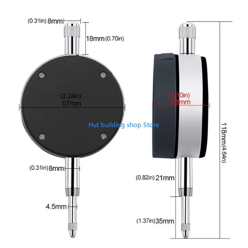 T21C 62MM / 98mm / 0-12.7mm Chỉ báo kỹ thuật số Máy đo số đo kim loại.