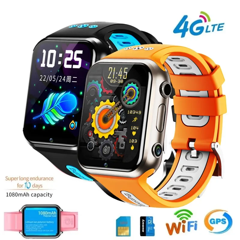 

H1 4G GPS Wifi location Student/Children Smart Watch Phone android system app install Bluetooth Smartwatch SIM Card Android 9.0