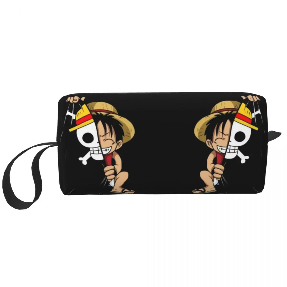 One Piece Cute Luffy Makeup Bag Women Travel Cosmetic Organizer Kawaii Straw Hat Pirates Storage Toiletry Bags