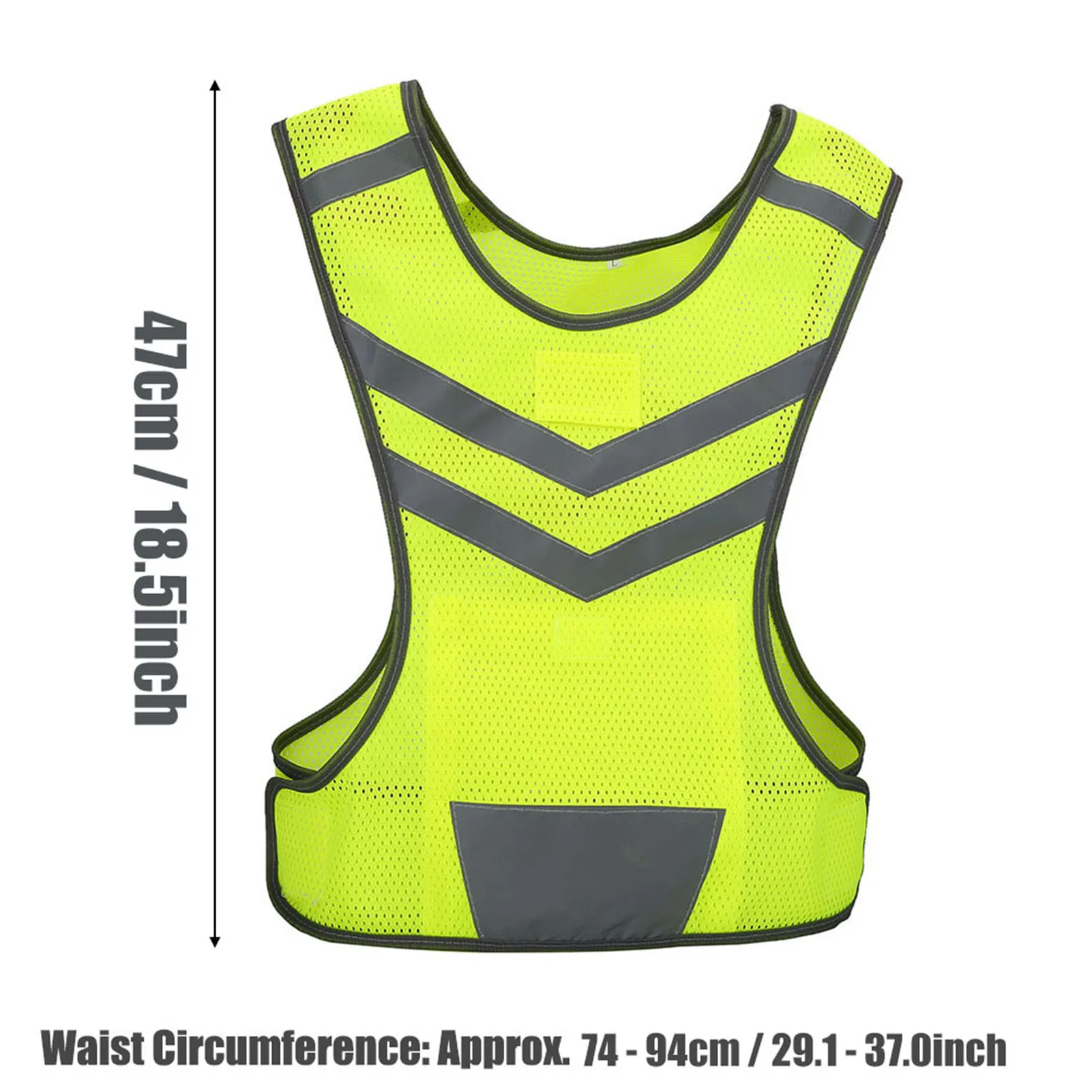 High Visibility Adjustable Reflective Safety Vest for Outdoor Sports Cycling Running Hiking