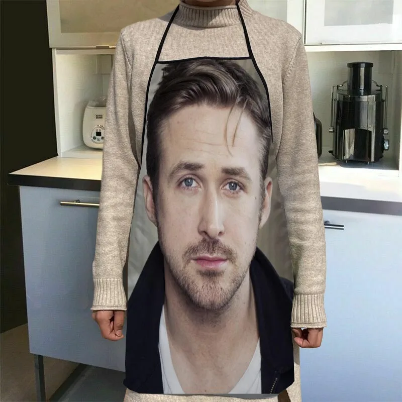 Grembiule da cucina personalizzato Ryan Gosling grembiule da cucina per feste da pranzo accessori da forno per adulti strumenti per la pulizia