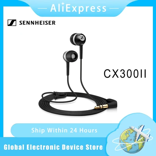 Sennheiser CX300II auriculares de graves profundos 3,5mm auriculares de música estéreo con cable auriculares deportivos auriculares HIFI de precisión 100% originales