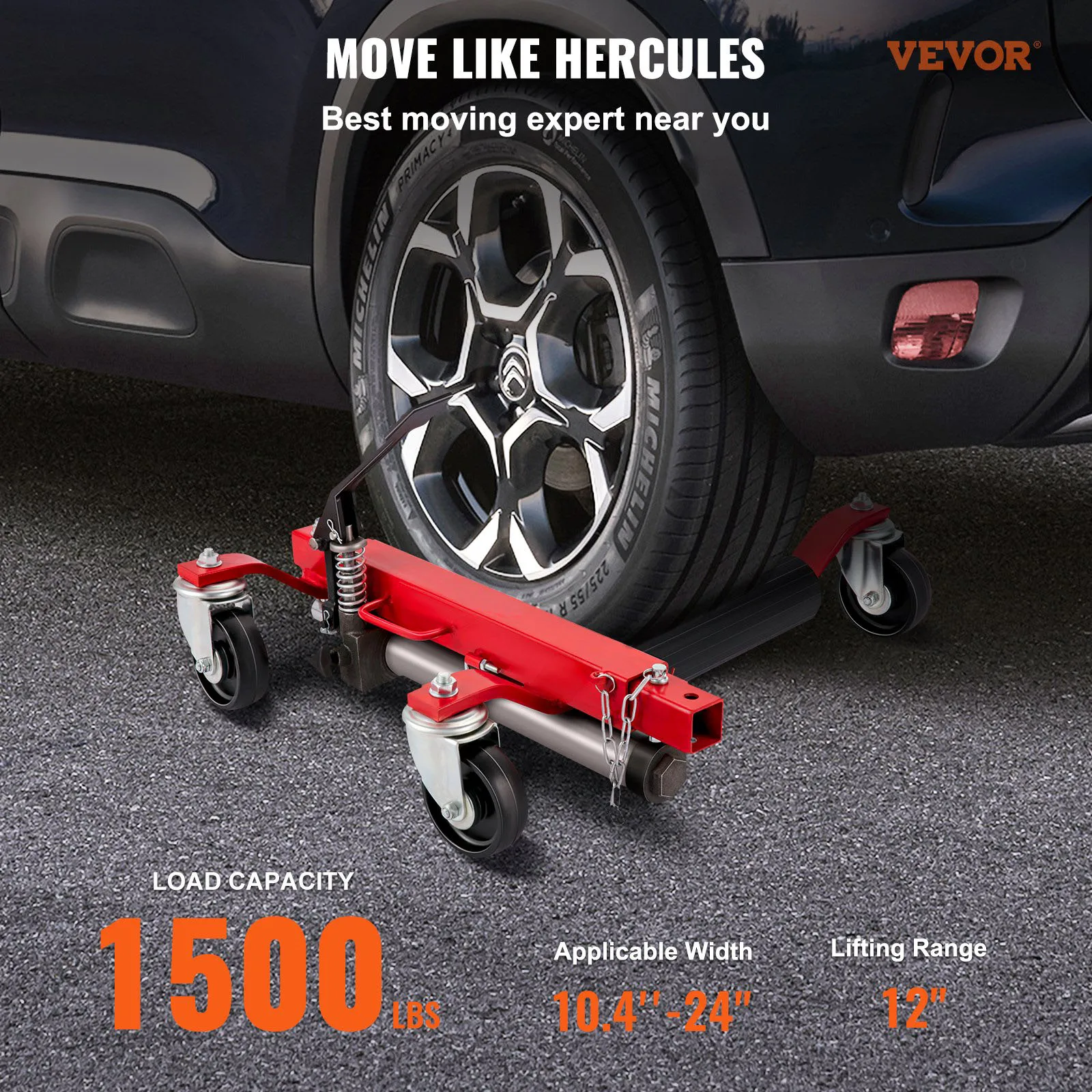 Jack Car Moving Tools In Stock Plastic tube 12 inch Outlet Approved Hydraulic Wheel Dolly