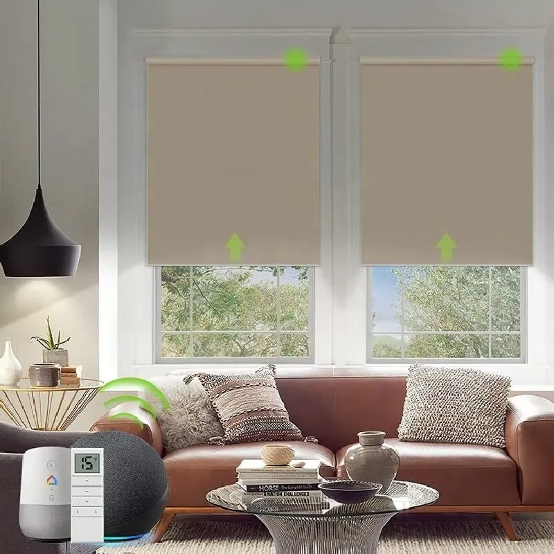 Motorized Blackout Roller Blinds. Control light & privacy with remote. Perfect for bedroom & nursery. Fast shipping. Get yours