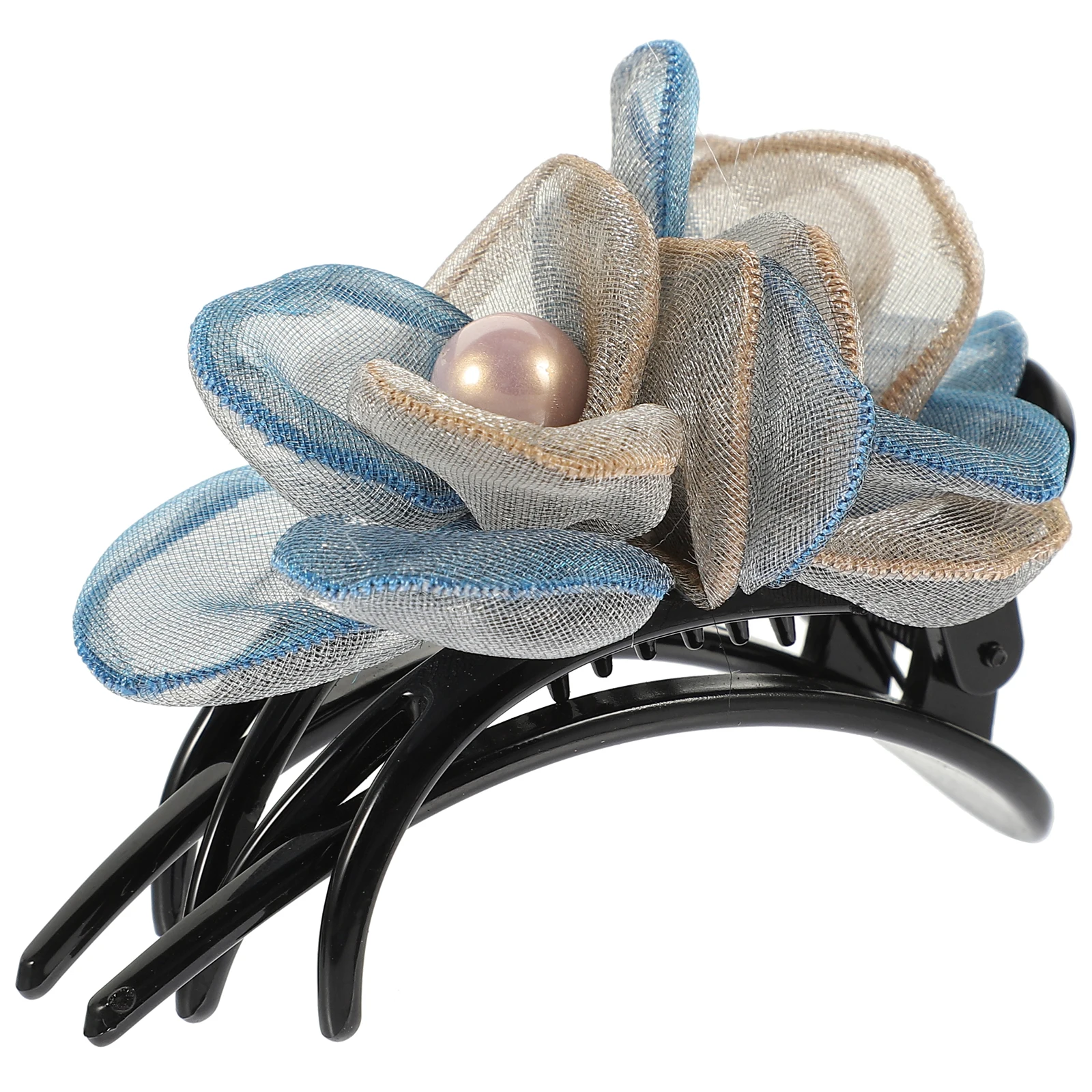 

Duckbill Hair Clips for Women Silk Flower Decorative Flat Claw Clips Ponytail Accessories Stylish Matte Finish Small Hair