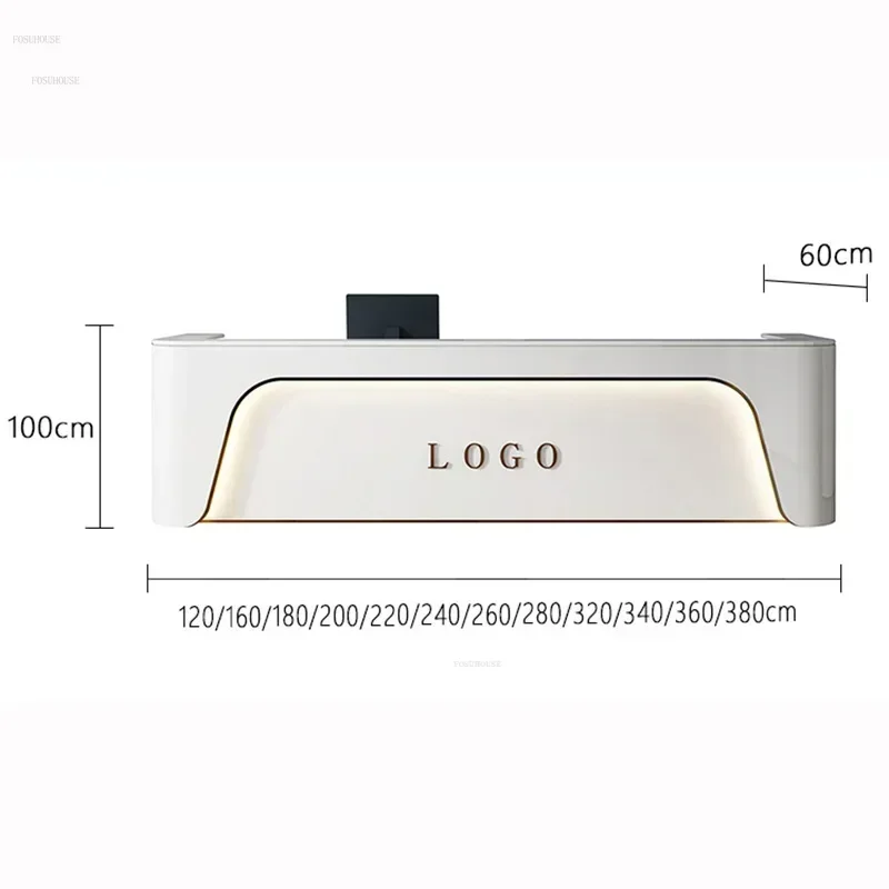 مكاتب استقبال صالون تجميل فاخر خفيفة نادي تجاري بار أمين الصندوق كاونتر شركة فندق مكتب الاستقبال طاولات الاستقبال المنحنية O