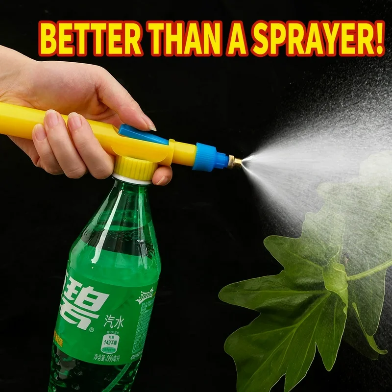 Random Color Manual High Pressure Air Pump Sprayer Adjustable Drink Bottle Spray Head Nozzle Garden Watering Tool