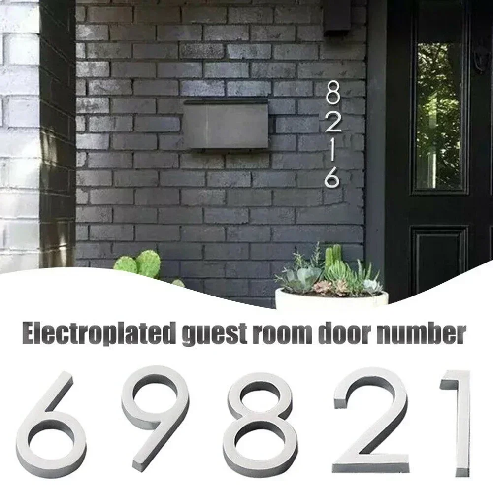 1Pcs Number House Number Sticker Door Plate Sign Outdoor Mailbox Apartment Hotel Room Address Number Home Decor