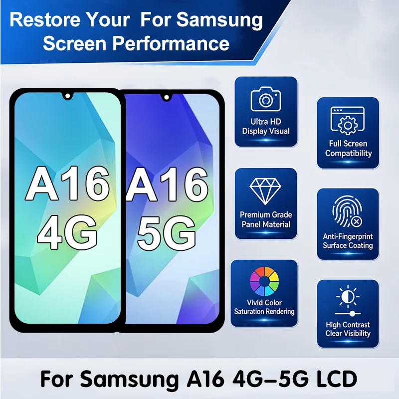 6.7" OLED For Samsung Galaxy A16 4G LCD SM-A165F Display Touch Screen Digitizer For Galaxy A16 5G LCD SM-A166B TFT Replace Parts image 4