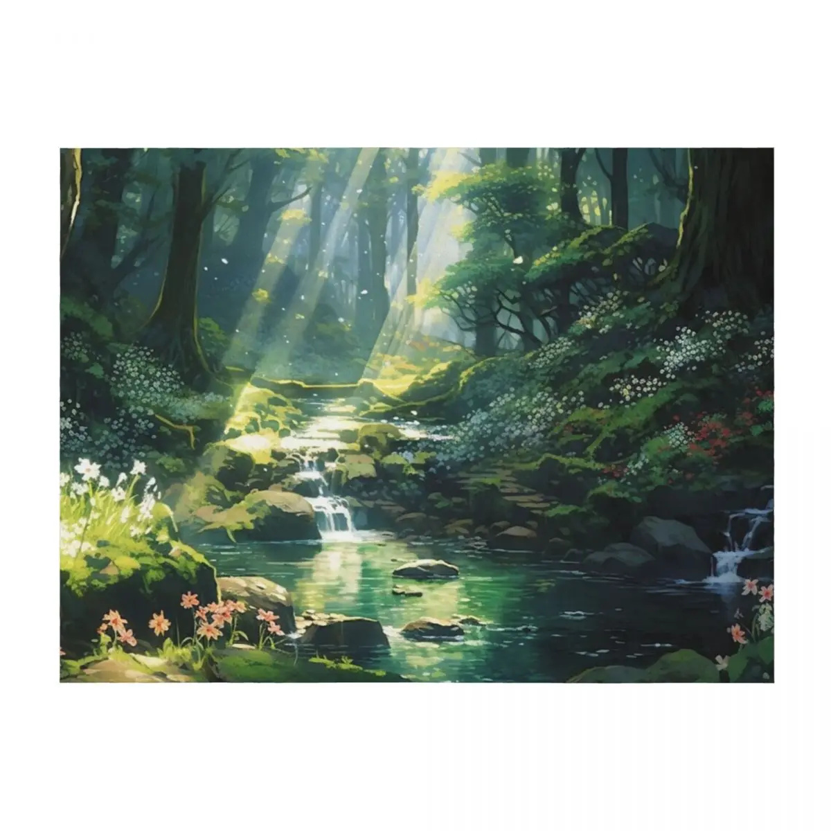 

Warm Rays in the Forest Throw Blanket wednesday Luxury Throw Hair for sofa Blankets