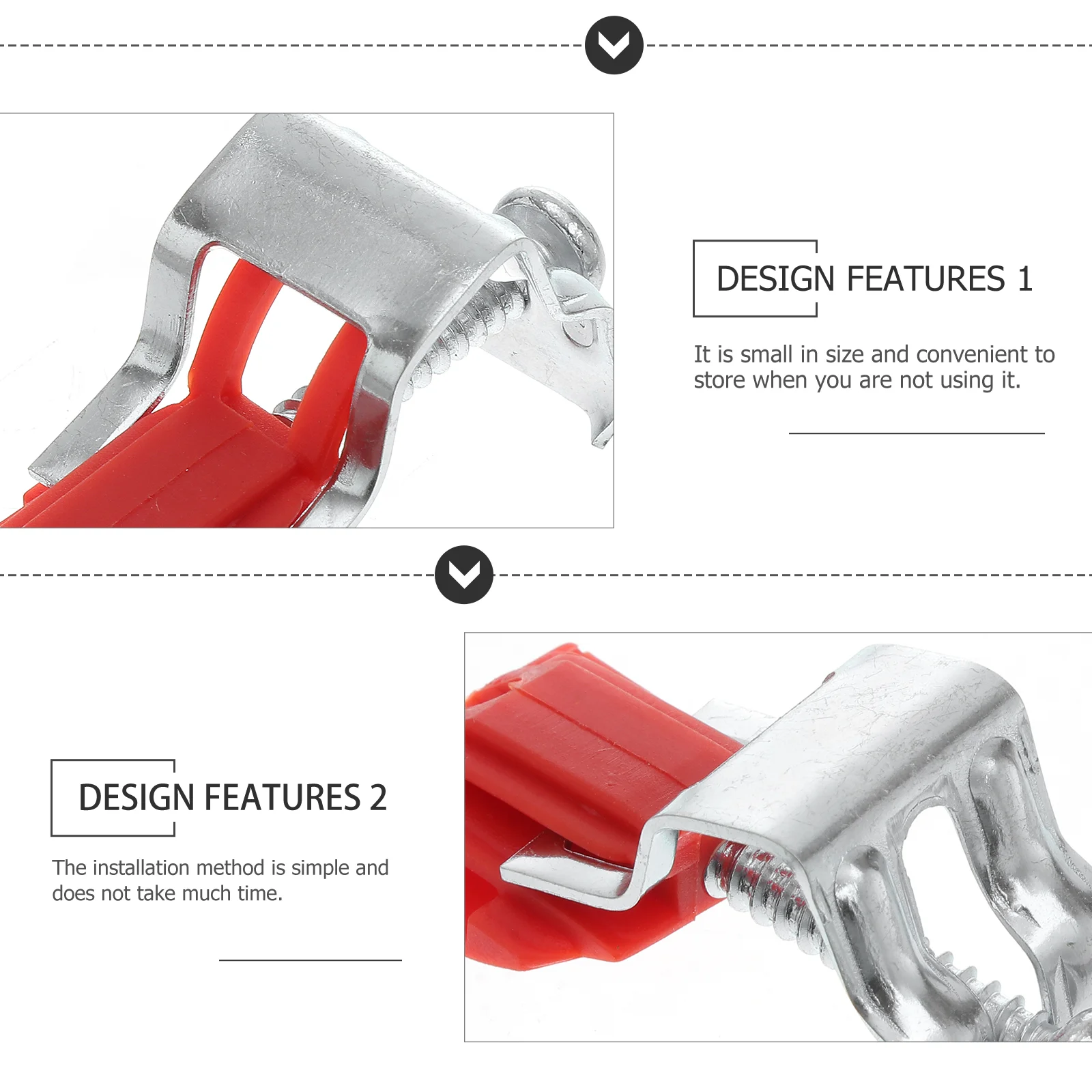 5 Pcs Sink Mounting Clips Kitchen Fittings Fixing Tool Gadget Suite Indoor Red Clamp