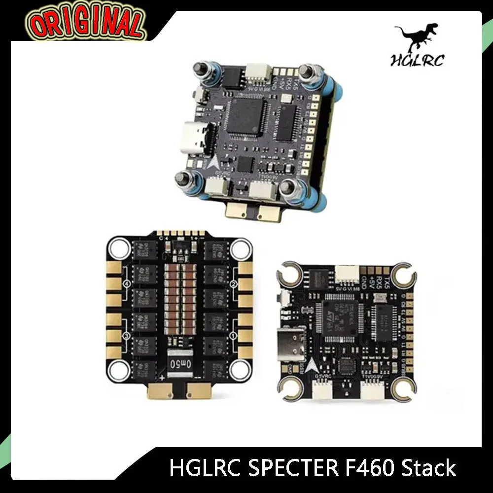 

HGLRC SPECTER F460 Stack F405 V2 FC 4-в-1 60A BLHELI_S ESC MPU6000 30×30 мм 2-6S LiPo для RC FPV дронов для фристайла