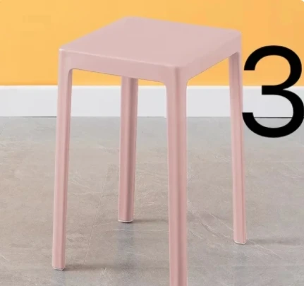 Thickened household adult high stool chair food stall outdoor non-slip anti-fall high stool square plastic stool wholesale