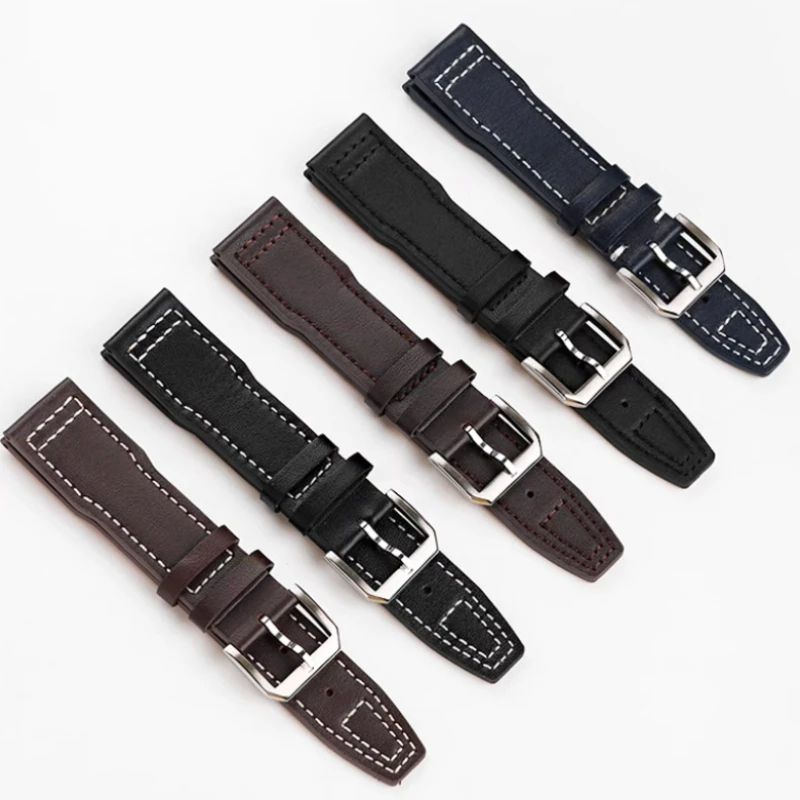 For Iwc IW378003 378005 377709 500916 Pilot Princekin Mark Wrist Band Men\'s Watchband 20mm 21mm soft Genuine Leather Watch Strap