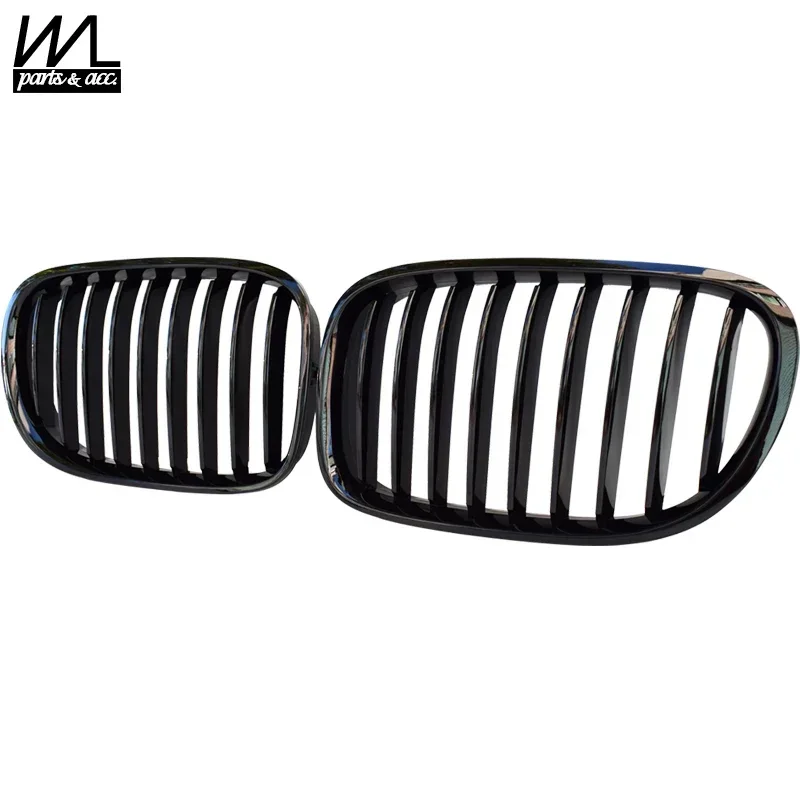 Replacement Front Kidney Grill Grille Gloss Black for BMW 7 Series F01 F02 F03 F04 2012 - 2014 Front Bumper Grilles Mesh Racing