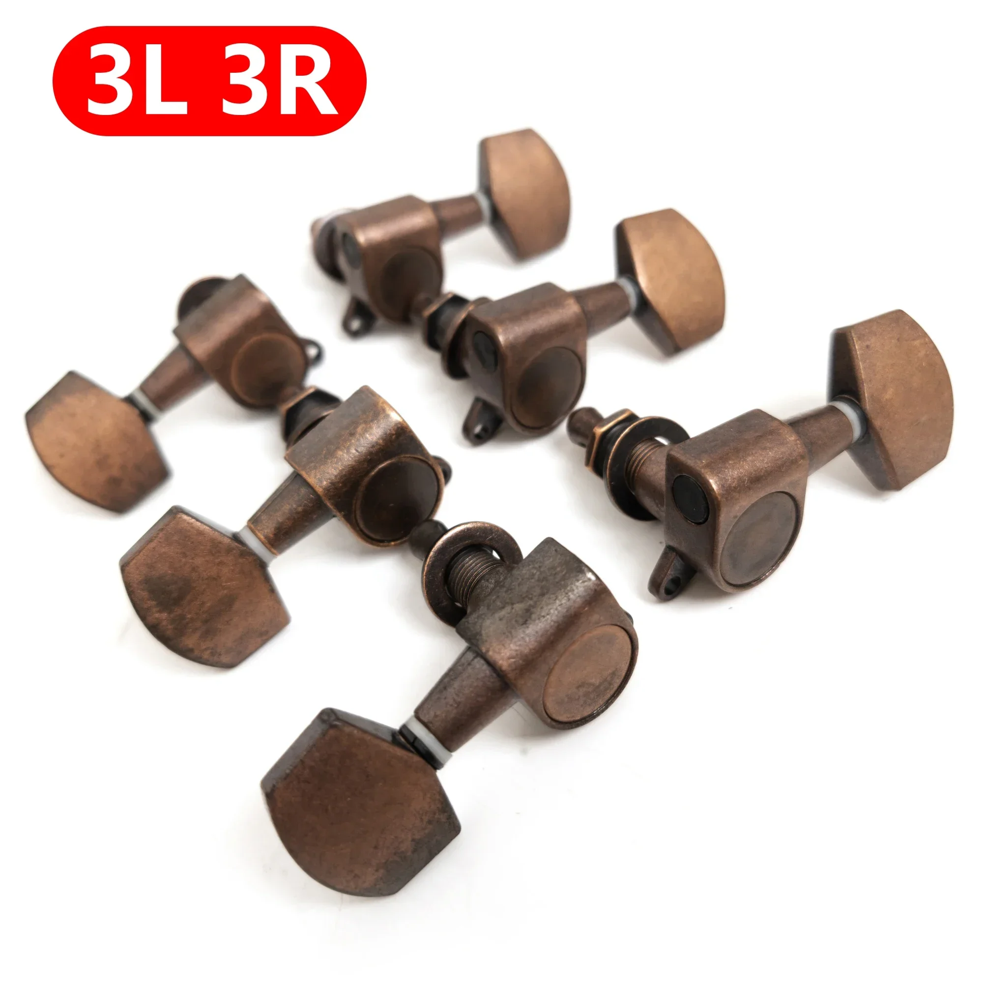 

Винтажные гитарные тюнеры 3L3R, красные бронзовые колки для настройки, машинки для настройки гитар (акустических и электрических)