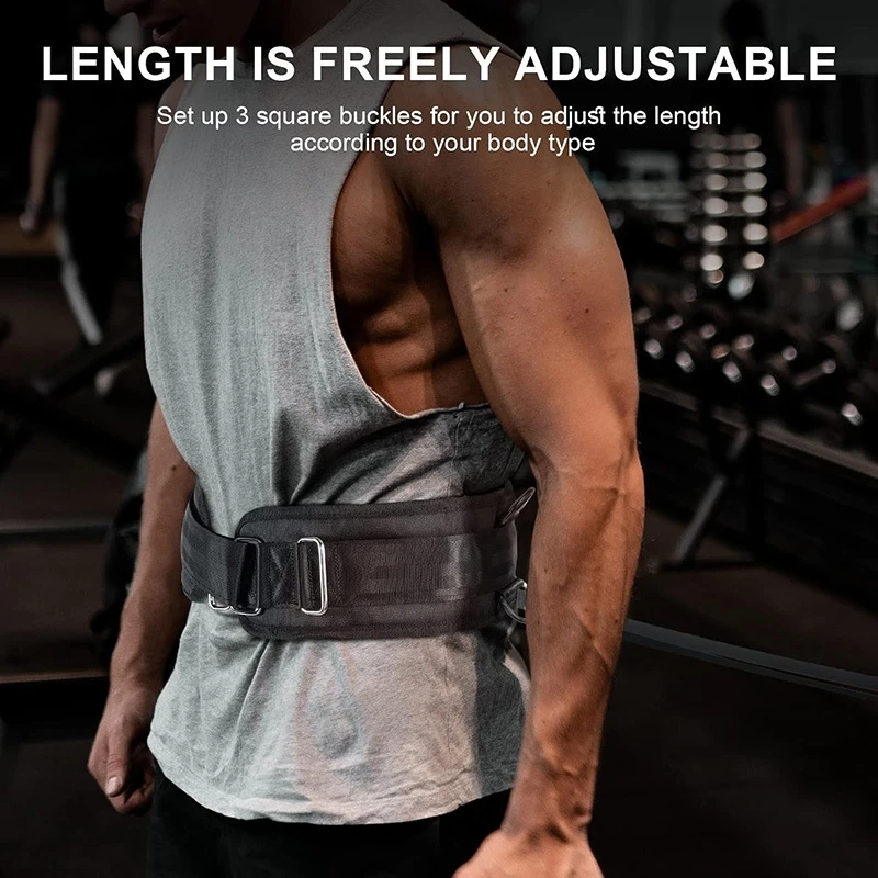 Multi-functional Resistance Belt Weighted Training Waist Belt Strength Speed Agility Training Strap for Pulling Sled and Tires