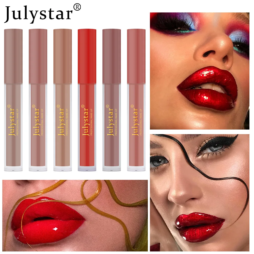 

Julystar 12color Lip Glaze Lip Balm Moisture Transparent Jelly Color Lip Moisturizing Oil Lip Brightening Female Makeup Cosmetic