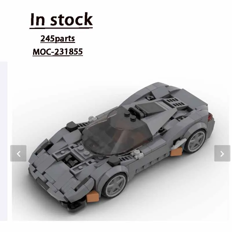 

MOC-231855 New Classic Sports Racing Car Building Block Model, 245 Parts, Boys' Children's Birthday and Christmas Toy Gift