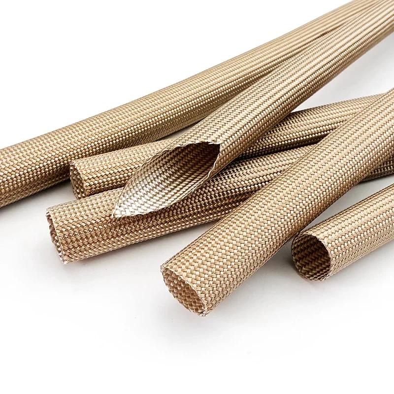 1M-10M Fiberglass Sleeve 800 Deg.C High Temperature Resistance Alkali free glass fiber tube For Various Wire Harnesses Organize