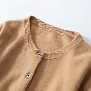 AOSSVIAO 2026 Women Cardigans Sweater O-neck Autumn Winter Knitted Cashmere Cardigans Solid Single Breasted Womens Sweaters 6