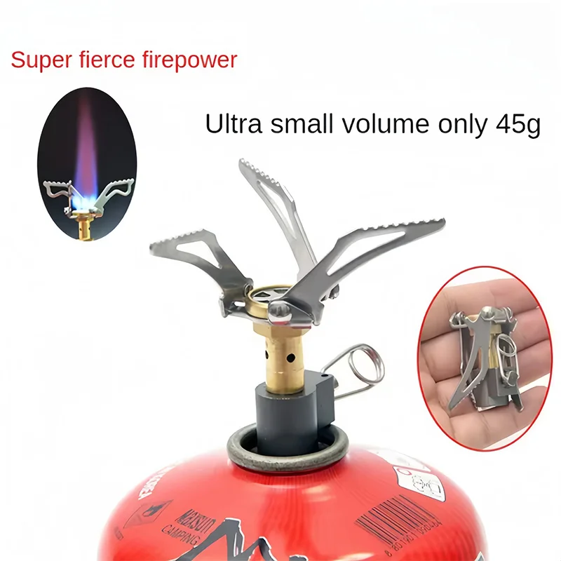 DHT في الهواء الطلق عالية الكفاءة خفيفة موقد النار سخان التخييم موقد غاز المشي لمسافات طويلة نزهة قوي موقد غاز قابل للطي إشعال #6