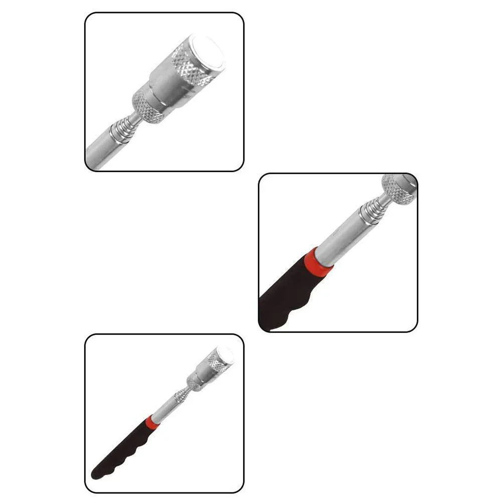 1pc Telescopic Magnetic Pick Up Tool With LED Light Extendable Nuts Bolts Picking Tool For Picking Up Iron-based Items