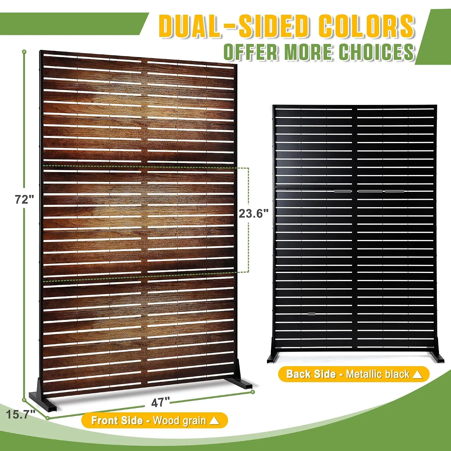 Metal Freestanding Outdoor Privacy Screen Panels, Customized