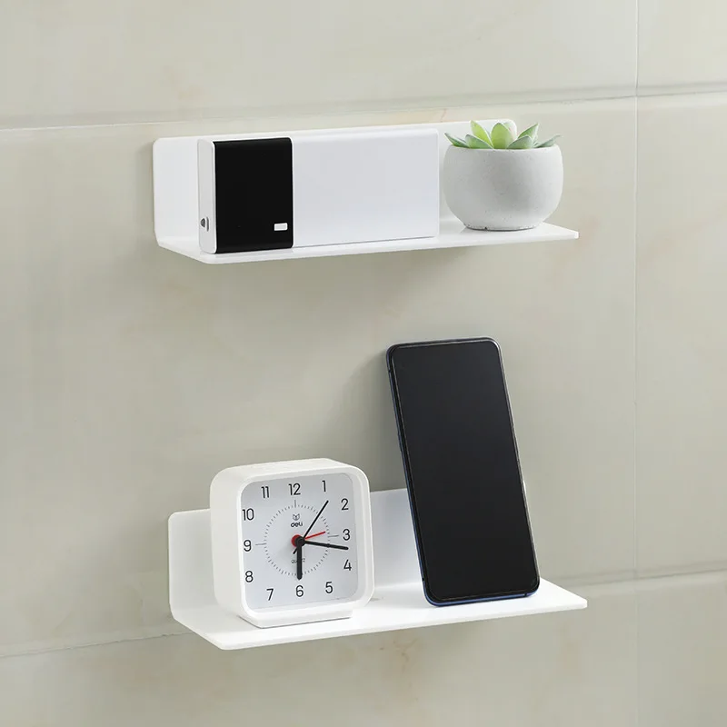 Toilet Sink Bathroom Cabinet Layered Wall Hanging Rack Non Perforated L-shaped Flat Board Bathroom Wall Storage Rack