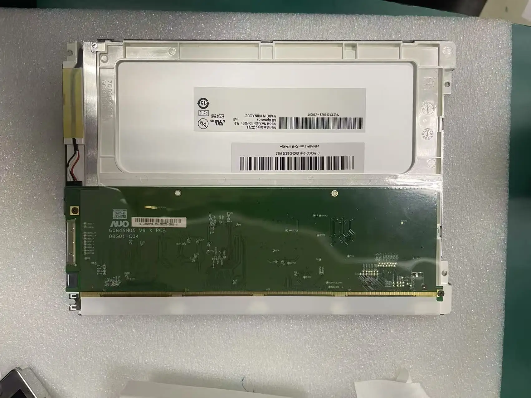 8.4 inch G084SN05 V9 TFT LCD Panel 800*600 Resolution Industrial Display with LVDS (1 ch, 6/8-bit) , 20 pins Connector