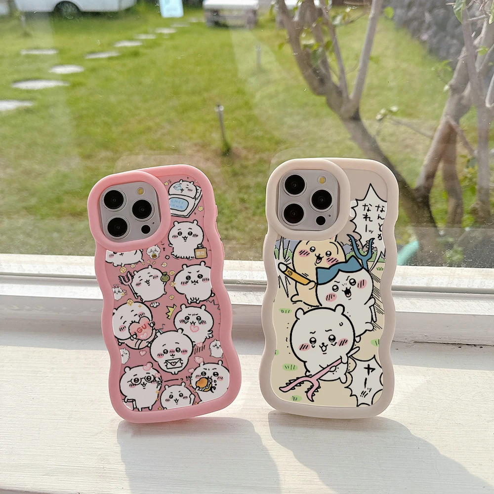 New Japan Cartoon Cute Chiikawas Phone Case For Xiaomi Redmi Note 8 9S 10 10S 11 12 13 Pro Plus 4G 5G Candy Color Soft TPU Cover