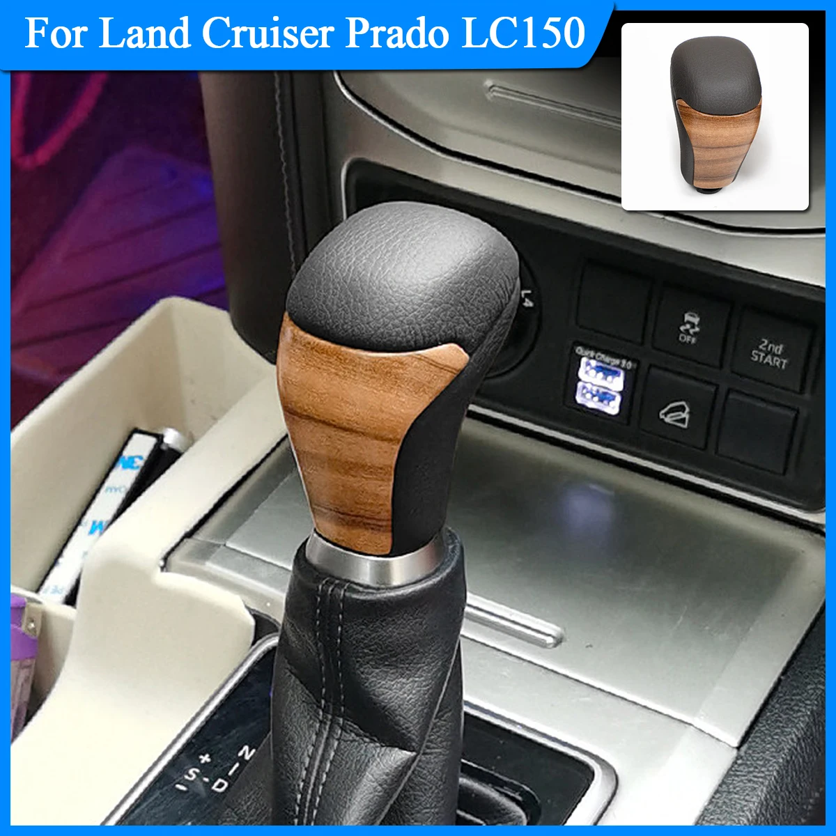 Gear Shift Knob For Toyota Land Cruiser Prado 150 2018-2023 ABS Auto Shifter Lever Replacement
