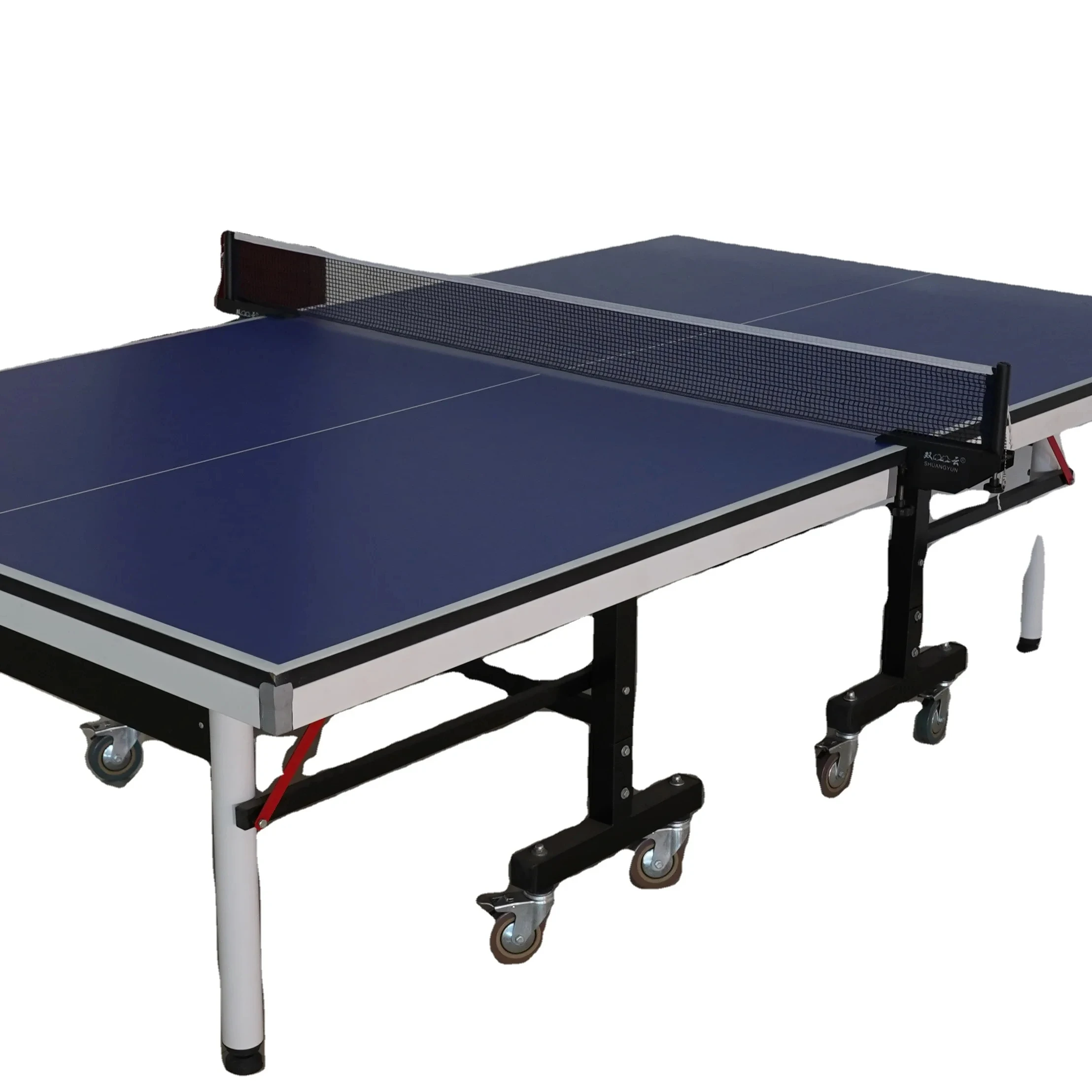 

Outdoor SMC Table Tennis Table with Foldable and Movable Wheels Easy Folding and Movement