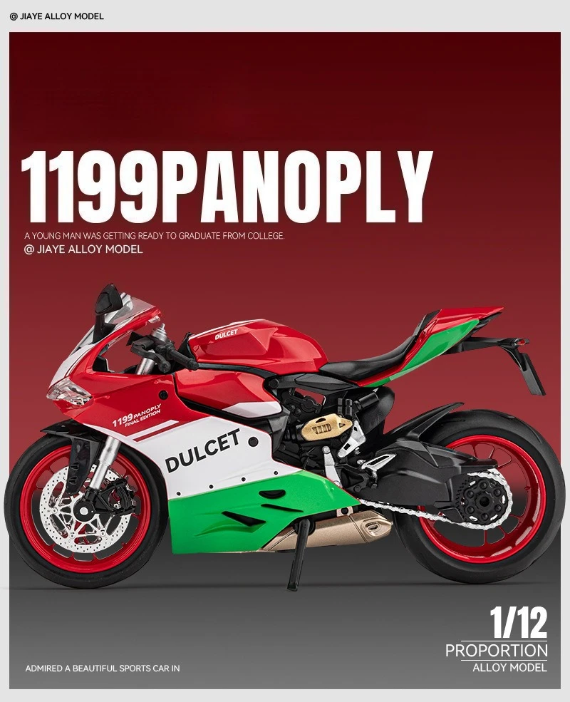 

1:12 1179, мотоциклетная горка со звуком, светом, игрушечная модель, коллекция орнаментов, литая под давлением модель автомобиля из сплава, Коллекционная модель